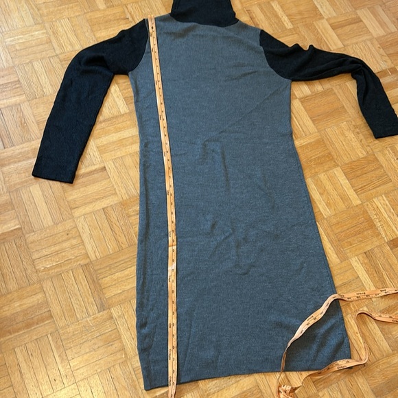 Pink Tartan Gray and Black Long Sleeve Turtleneck Dress - Picture 4 of 13